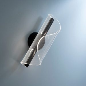APLIQUE LED BASE NEGRO CON CILINDRO ACRILICO 3000K 24*12 COD.4893
