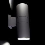 Aplique Pared Cilindrico Doble Luz E27 Ip54 Mod 1162M