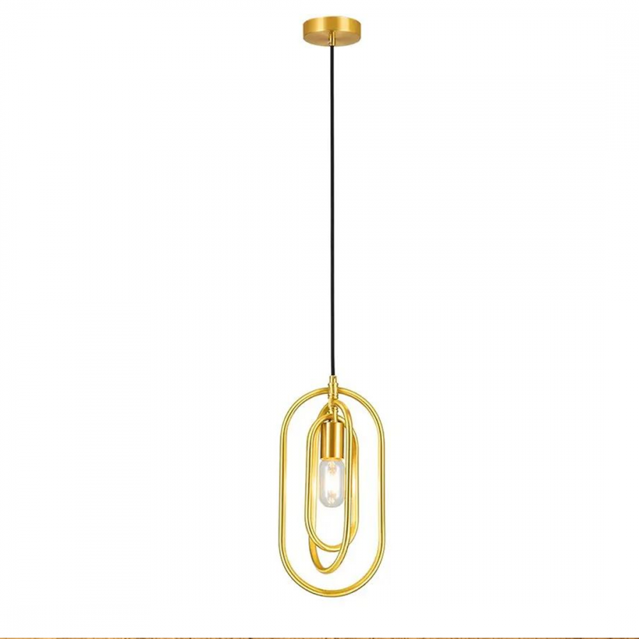 LAMPARA DE TECHO AROS ELIPTICOS DORADO COD 3634