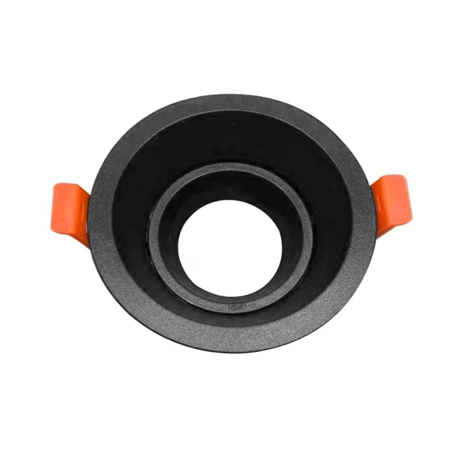 BASE PARA DICROICA GU10-MR16 CIRCULAR NEGRA PROFUNDA  cod. 2759