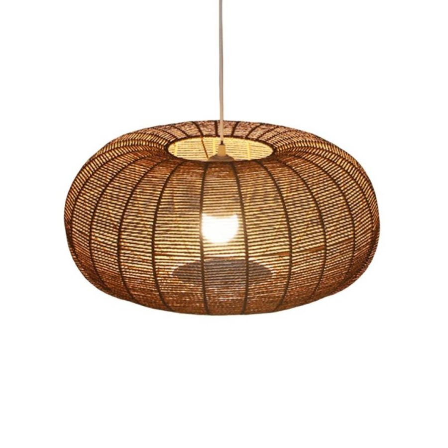 LÁMPARA DECORATVA DE RATTAN CIRCULAR OVALADA COD.4636