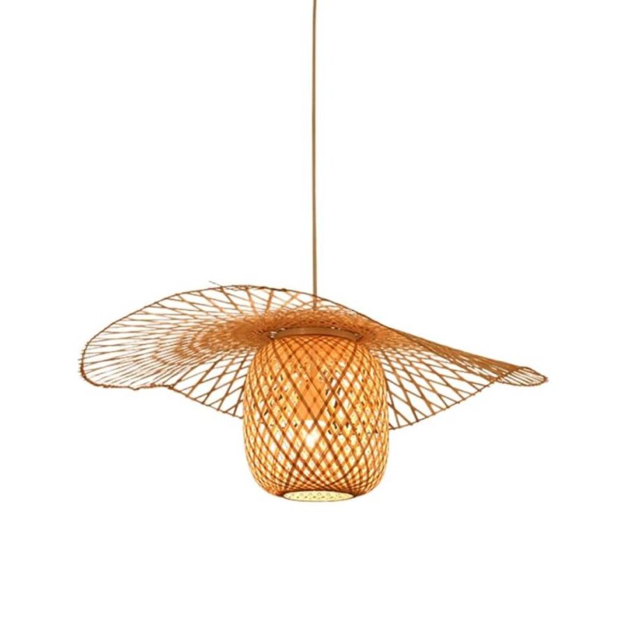 LÁMPARA DECORATIVA RATTAN TIPO SOMBRERO FINO COD.4639