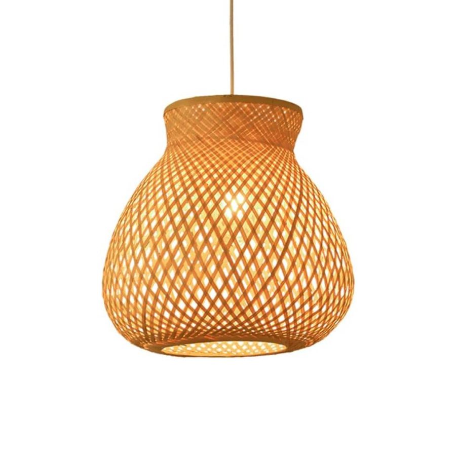 LÁMPARA DECORATIVA DE RATTAN  D300*H300 E27 COD.4645