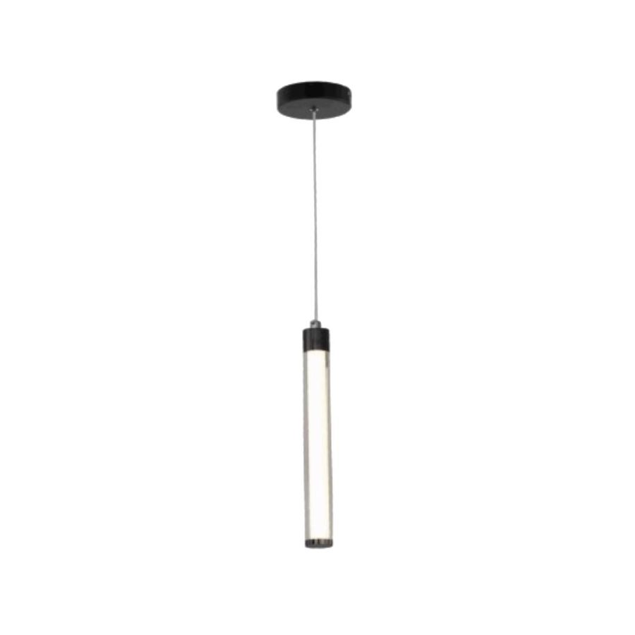 LÁMPARA DECORATIVA TUBULAR NEGRA CON BLANCO LED INTEGRADO 6W 4000K DI-195 COD. 3126