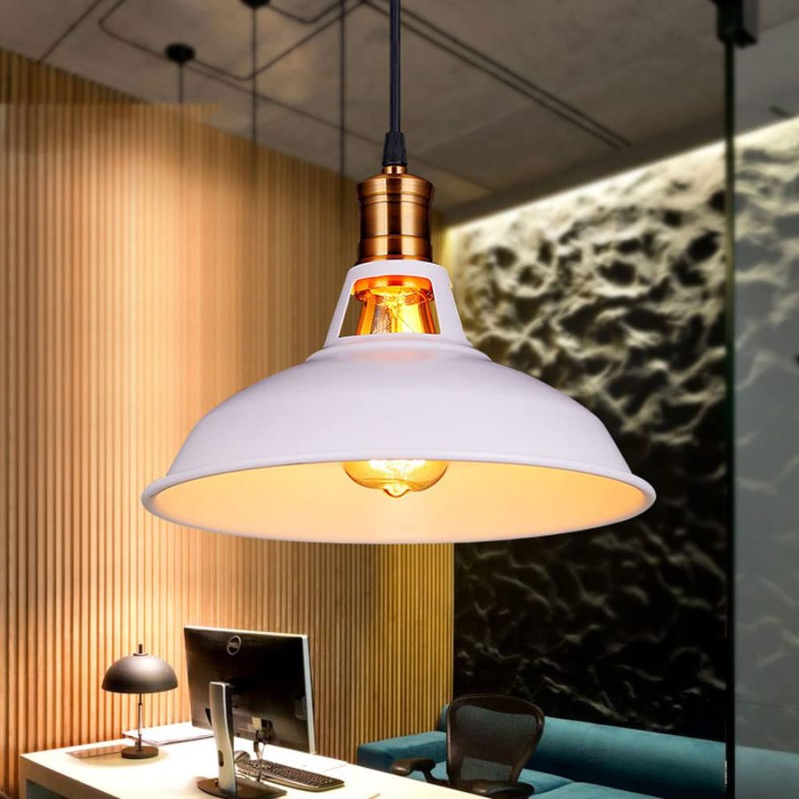 LÁMPARA DECORATIVA TIPO CAMPANA BLANCO E27 D30CM Cod.4799
