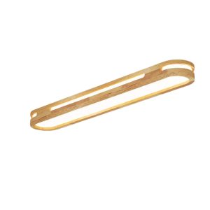 LÁMPARA TECHO RECTANGULAR COLOR MADERA LED INTEGRADO 30W 3CCT L60*W14*6cm COD.1198