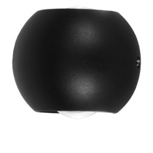 APLIQUE DEC EXTERIOR IP54 CIRCULAR NEGRA 2W 3000K 6CM*6CM COD. 2806