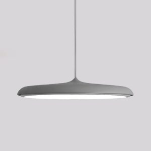 LÁMPARA DECORATIVA COLGA  CIRCULAR PLANA GRIS Dia.25*h5cm AC110V 300K COD.4870