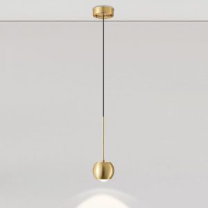 LÁMPARA DECORATIVA COLGAR BASE BRONCE GLOBO BRONCE DE METAL 110V WW D.10*H120cm COD.4694