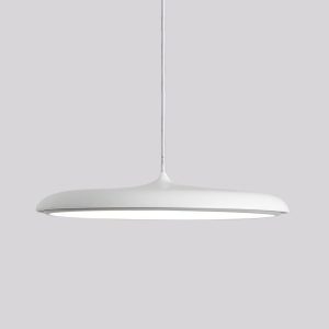 LÁMPARA DECORATIVA COLGA CIRCULAR PLANA BLANCA Dia.25*h5cm AC110V 300K COD.4868