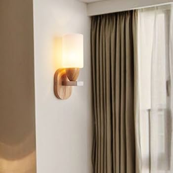APLIQUE DECORATIVO CRISTAL CILINDRO BLANCO BASE DE MADERA E27 10*23cmCOD. 4766