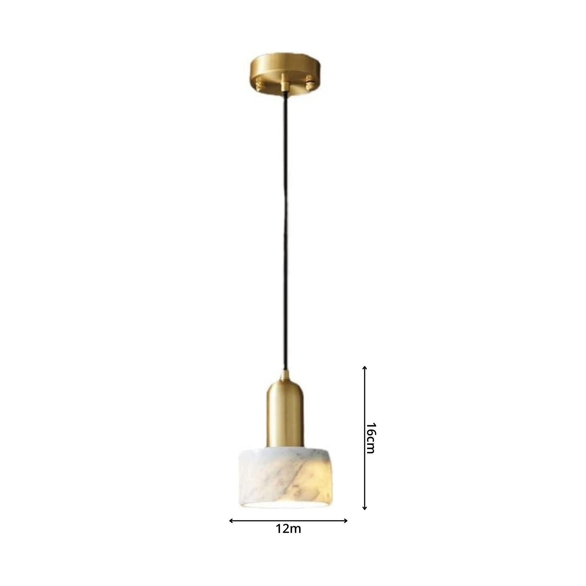 LÁMPARA DECORATIVA METAL DORADO Y MÁRMOL COD.3958 - Imagen 2