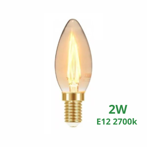 Vela  Led Filamento Ambar  2W E12  COD1917