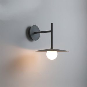 APLIQUE  CAMPANITA NEGRA CON GLOBO BLANCO D*25*30 H26cm G9 COD.2405