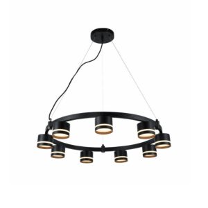 LÁMPARA COLGAR CIRCULAR NEGRA ACRILICO  DI-819-BK-3000K-Z D*75 36W COD.2291