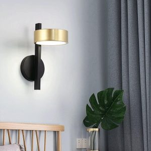 APLIQUE DECORATIVA COPA NEGRA CIRCULAR E27 IP20 12*H30cm AC110V 3000K COD.4225