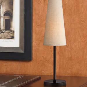 LÁMPARA DECORATIVA MESA NEGRO Y BLANCO (10+17)*H66cm "E14*1pc 18*10*H35cm COD.4855
