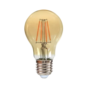 BULBO LED FILAMENTO A60 6W DIMEABLE E27 2700K AMBER GLASS COD.1924