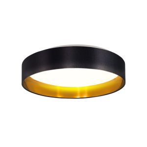 LÁMPARAS DECORATIVAS TECHO CIRC NEGRA Y DORADA 30W 3 COLORES 100MM COD.4406