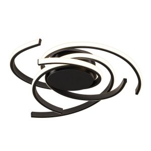 LÁMPARA DECORATIVA TECHO LED INTEGRADO 72W NEGRA 3 COLORES  COD.4411