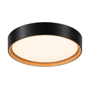 LÁMPARA DE TECHO CIR COLOR NEGRO EXTERIOR  Y MADERA ITERIOR  X9139BK+WD 480*65 39W 3CCT COD.1134