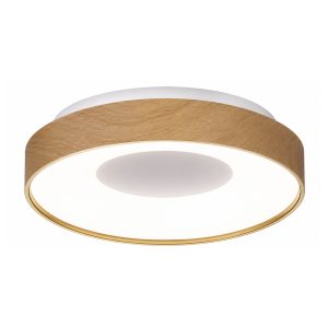 LÀMPARA DE TECHO CIR EN MADERA LED INTEGRADO X0515-385 385*80 24W 3CCT COD.1138