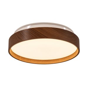 LÁMPARA DECORATIVA DE TECHO CIR EN MADERA OSCURA LED INTEGRADO X0514-350 350*60 18W 3CCT COD.1144