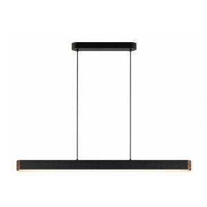 LÁMPARA DECORATIVA COLGAR LINEAL COLOR MADERA LED INTEGRADO 18W 3CC L100*W4*H5cm COD.3270