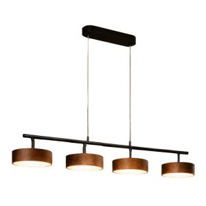LÁMPARA DEC BARRA NEGRA 4 LED INTEGRADO 28W 3CCT L91*W18*H17cm COD.3272