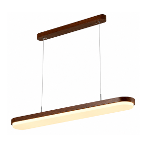 LÁMPARA DECORATIVA DE COLGAN LED LINEAL EN MADERA D0485-980 L980*W150*H50 48W 3CCT COD.1148