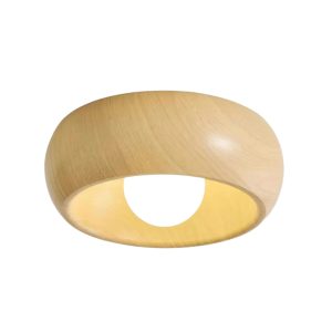 LÁMPARA TECHO CIRC HUNDIDA COLOR MADERA LED INTEGRADO 24W 3CCT 40*12cm COD.3423