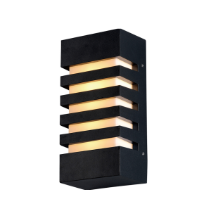 Aplique  De Pared Cuadrado Y Enrejado Negro Cod3913