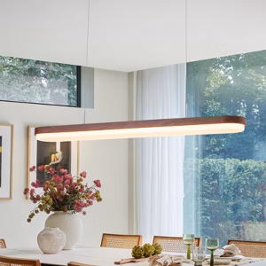 LÁMPARA DECORATIVA DE COLGAN LED LINEAL EN MADERA D0485-980 L980*W150*H50 48W 3CCT COD.1148