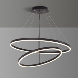 LÁMPARA DECORATIVA 2 AROS BORDE NEGRO CW Cod. 3974