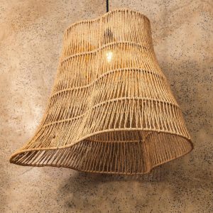 LÁMPARA DECORATIVA COLGAR DE SOGA TIPO FALDA E27 D500*H550 COD.4790