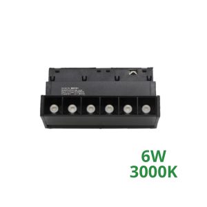 LAMPARA LINEAL MAGNETICA 6W 3000K  DIRIGIBLE CON 6 OJOS COD 2581