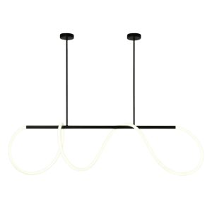 LÁMPARA DECORATIVA COLGAR BARRA NEGRA NEON LED INTEGRADO CCT DI-488-Z  1200X1200mm COD.4053