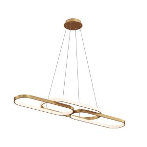 LÁMPARAS DECORATIVAS 3 AROS ELIPTICOS 35W DORADA LED COD.3860