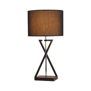 LÁMPARA DE MESA NEGRA BASE TRIANGULAR E27 COD 3102