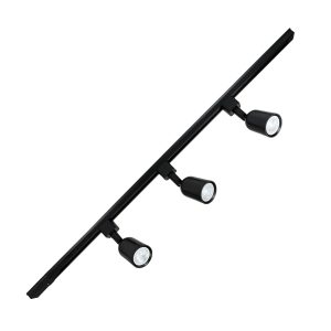 SET RIEL 3 LÁMPARA NEGRO 1 METRO LUZ CÁLIDA COD.2543