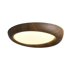 LÁMPARA DE TECHO CIRC COLOR MADERA LED INTEGRADO X9173-380WW 380*65 24W 3CCT COD.1136