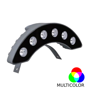 Wall Washer 6W RGB MULTICOLOR En Media Luna Para Troncos De Arboles