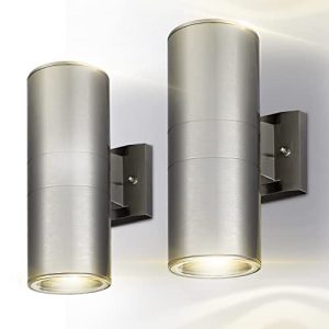 APLIQUE EXTERIOR LISO GRIS DOBLE LUZ  COD 4811