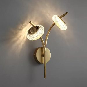 APLIQUE DEC DORADO 2 AROS CLEAR LED INTEGRADO 3000K OD. 4350
