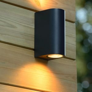Aplique De Pared Doble Luz Negro Cod. 3918