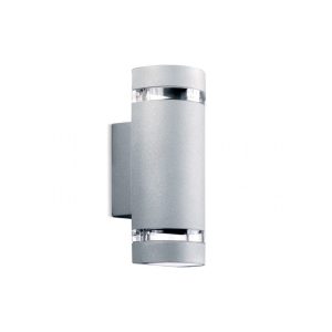 Aplique De Pared Doble Aros Transparentes Y Doble Luz GRIS cod. 3941