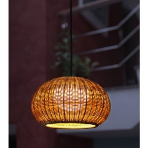 LÁMPARA DECORATIVA DE RATTAN CIRCULAR COD.4609
