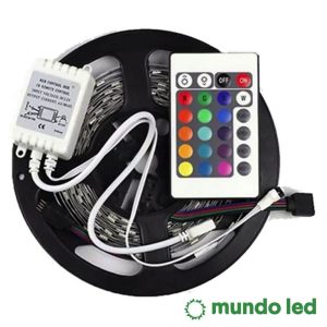 Combo De Cinta 5 Metros Multicolor (Rgb) con control 12v Cod. 1726