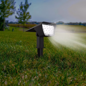 ESTACA DE JARDIN CUADRADA NEGRA SOLAR 7*0.5W IP65 WW COD.8002