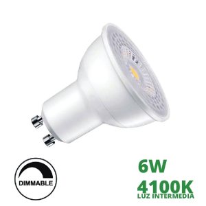Bombillo Led Dicroica IT 5W DIMMEABLE / GU10 LUZ INTERMEDIA 4100k (ojo de buey) cod. 2202